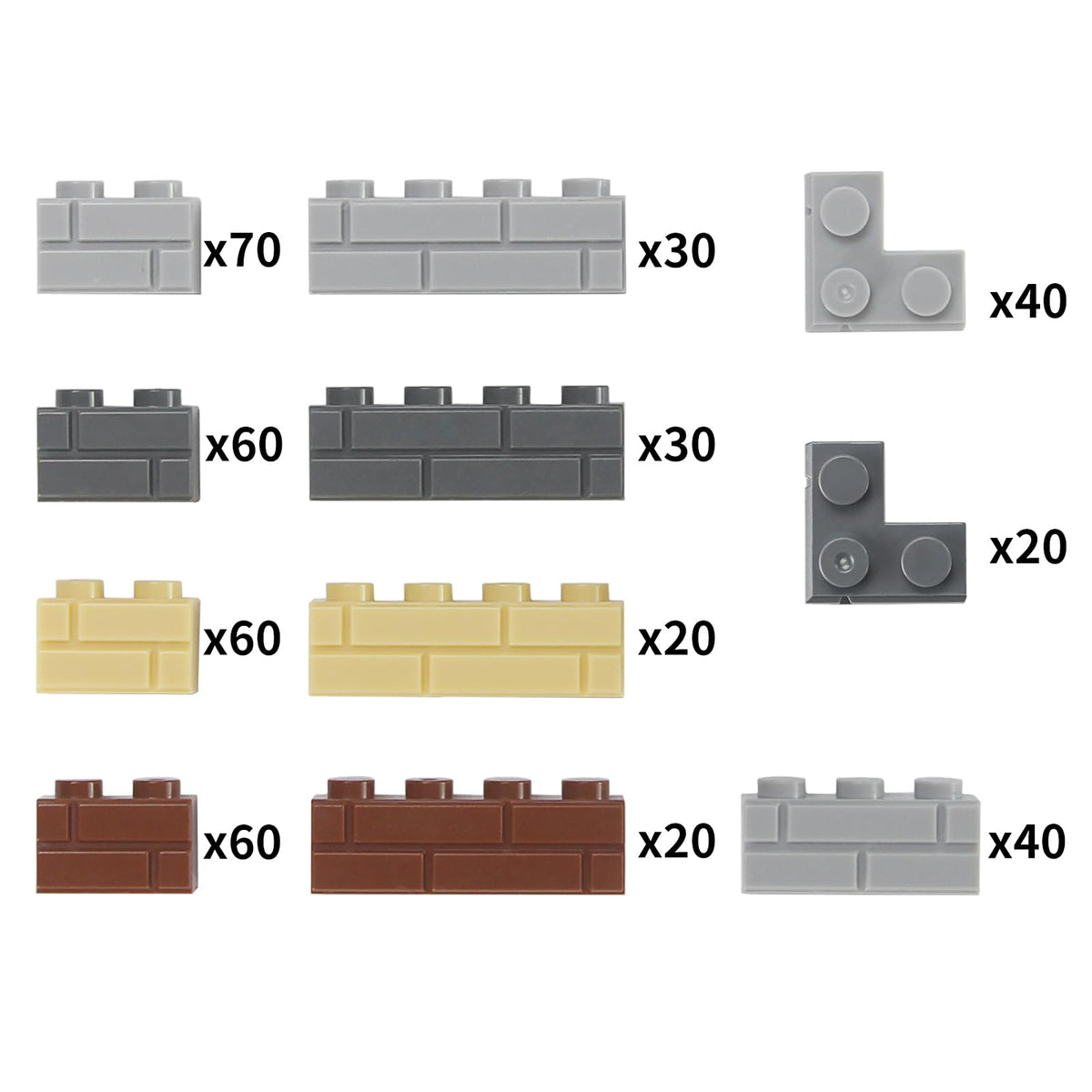 Feleph multicolor bricks support creative 1x2, 1x3, 1x4 builds.
