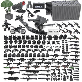 Feleph SWAT Team cargo container with assorted accessories for immersive play.