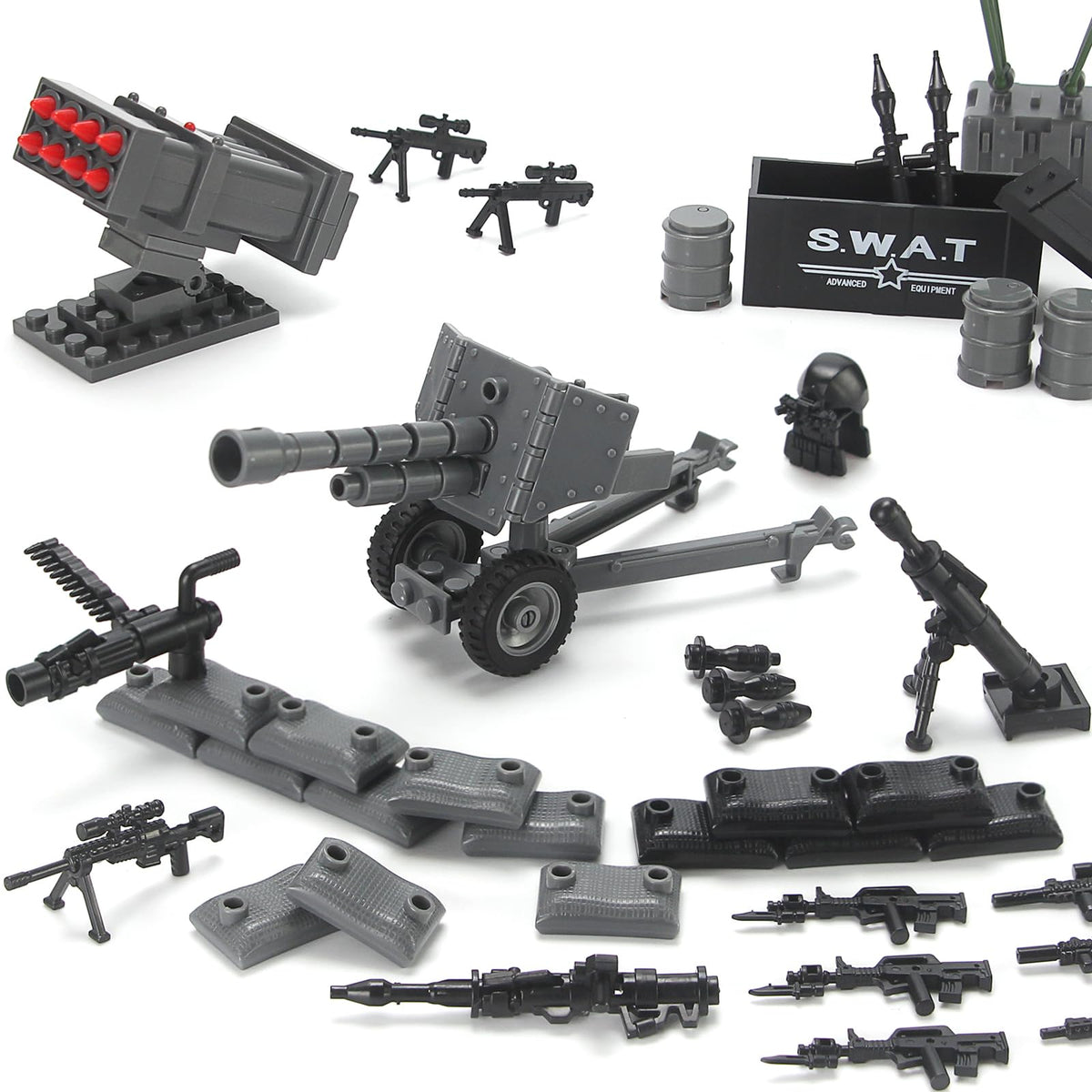 Feleph SWAT Team helmets and body armor for authentic figure gear.