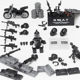 Feleph SWAT Team parachutes and supply boxes for action-packed missions.