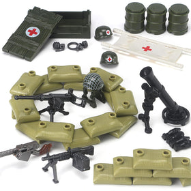 FELEPH WW2 heavy weapons brick model sparks dramatic play scenes