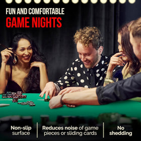 Feltectors felt table cover on board game night enhances surface grip.