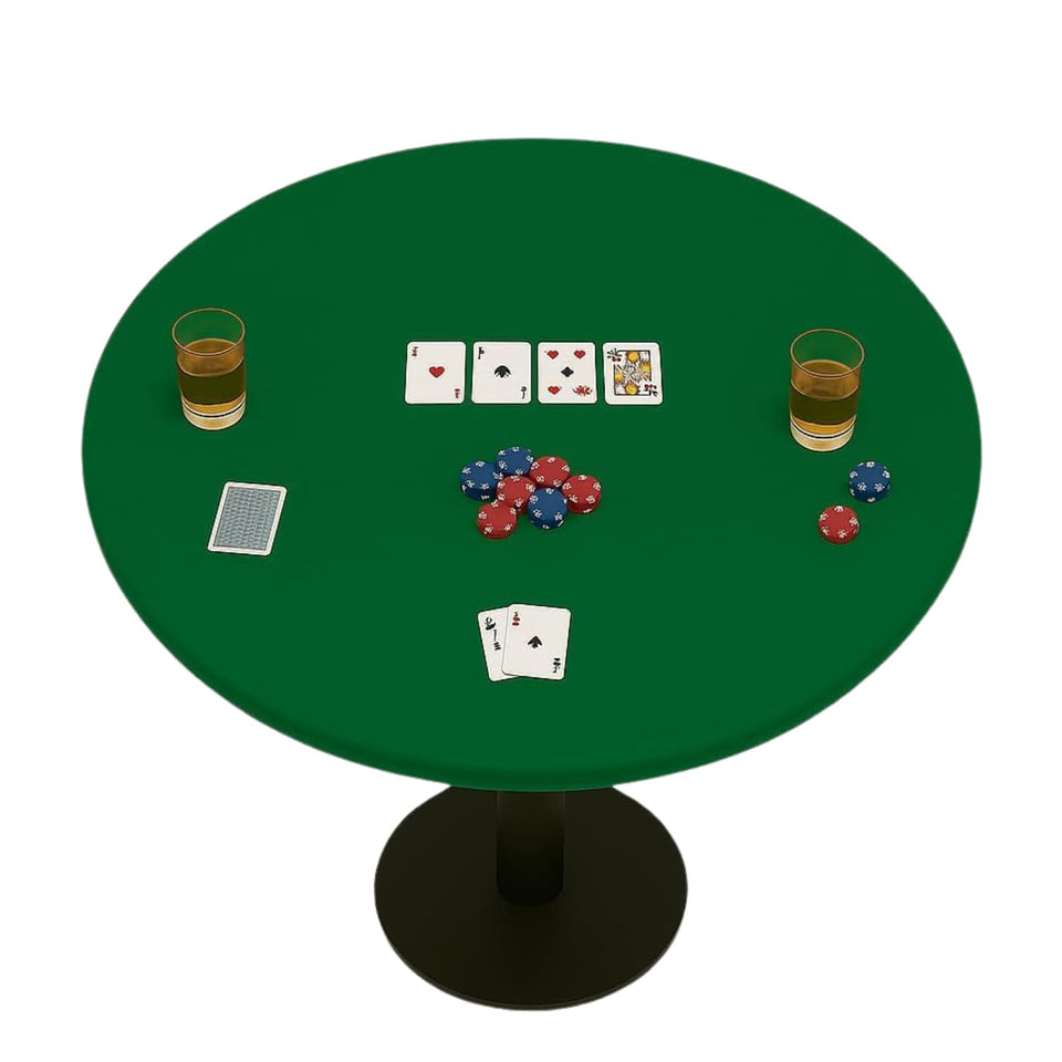 Feltectors felt table cover on poker game for smooth, stable play.