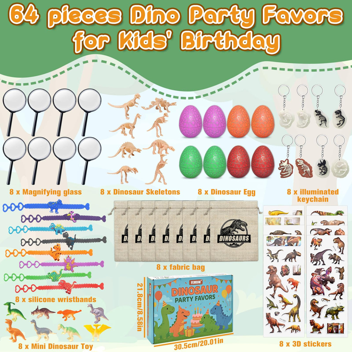 FEMBW dinosaur skeleton models for tactile pretend play