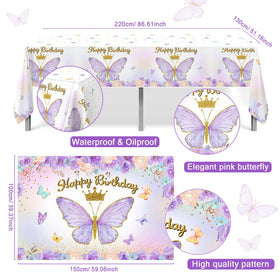 FengRise Happy Birthday butterfly banner elevates the celebratory theme.
