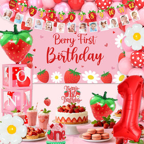 FengRise strawberry cake topper cute focal point for birthday treats