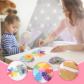 Fennoral fabric squares in vibrant colors for mess-free petal creation