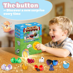 Fenoee Easter eggs conceal tiny animal figurines, inspiring imaginative play.