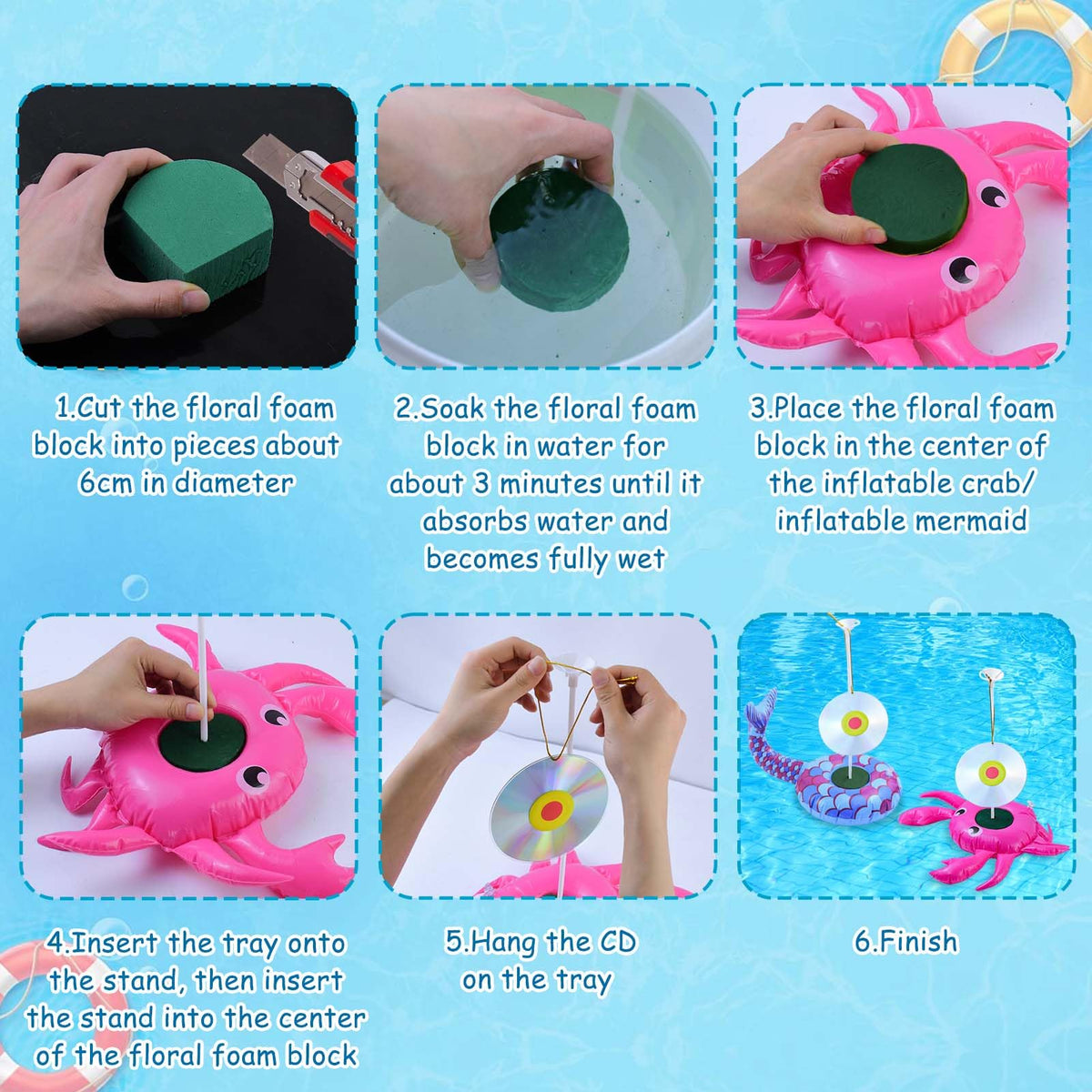 Feoang bird scare disc reflects light to gently deter birds.
