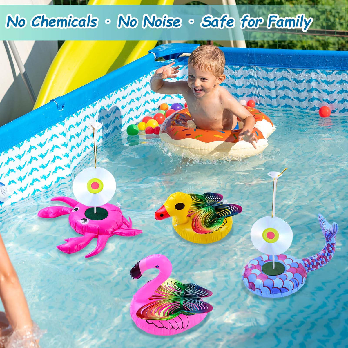 Feoang quick setup for pool and garden deterrence.