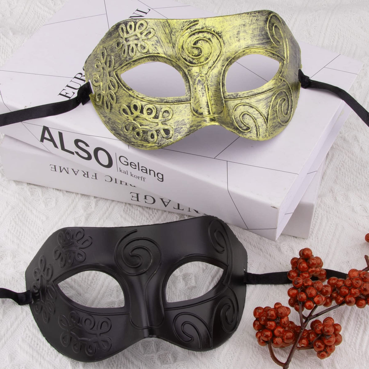 FEQO peri mask with elegant silhouette for masquerade parties