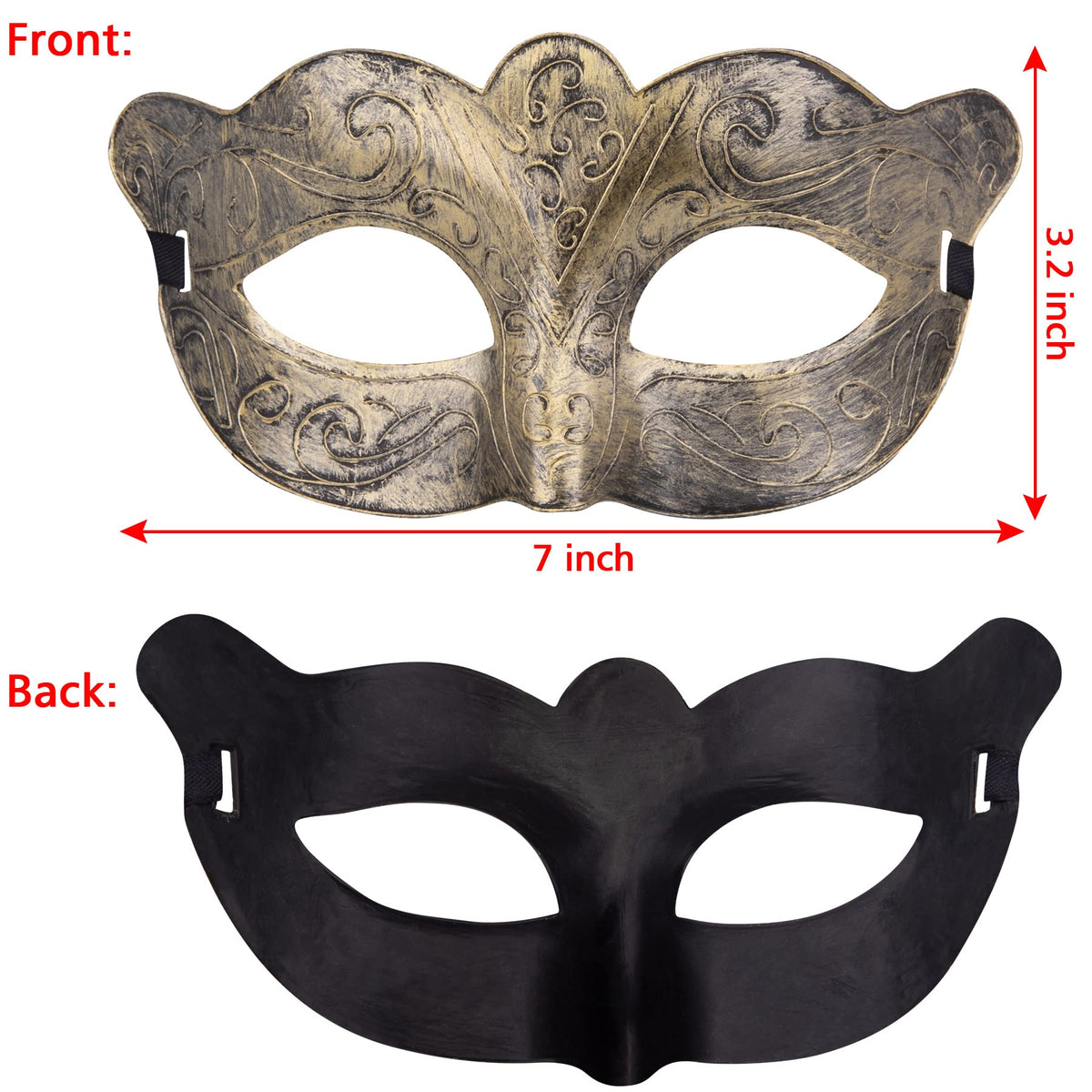 FEQO masquerade masks prince design, for dramatic Venetian looks