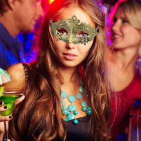 FEQO black color masquerade masks versatile for formal events