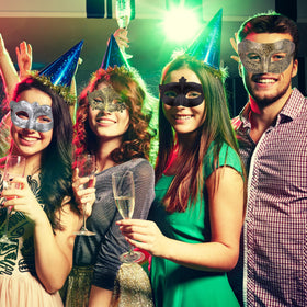 FEQO silver copper masks set with eye-catching contrast for stage shows
