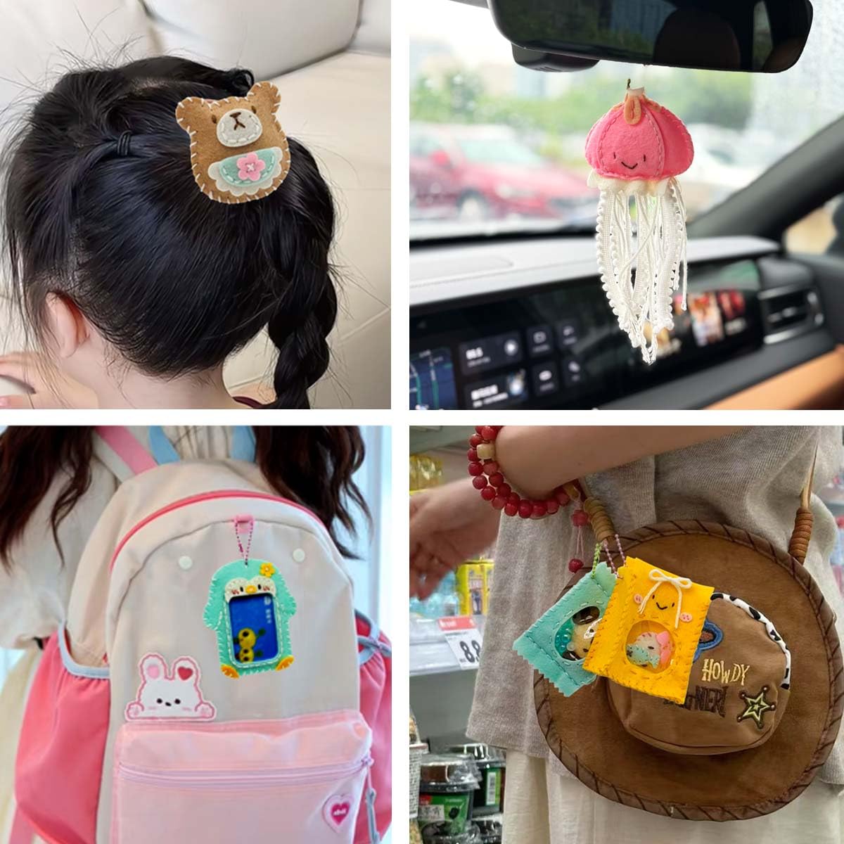 Compact Ferberbears Flet kit attached to a backpack showing portable creativity.