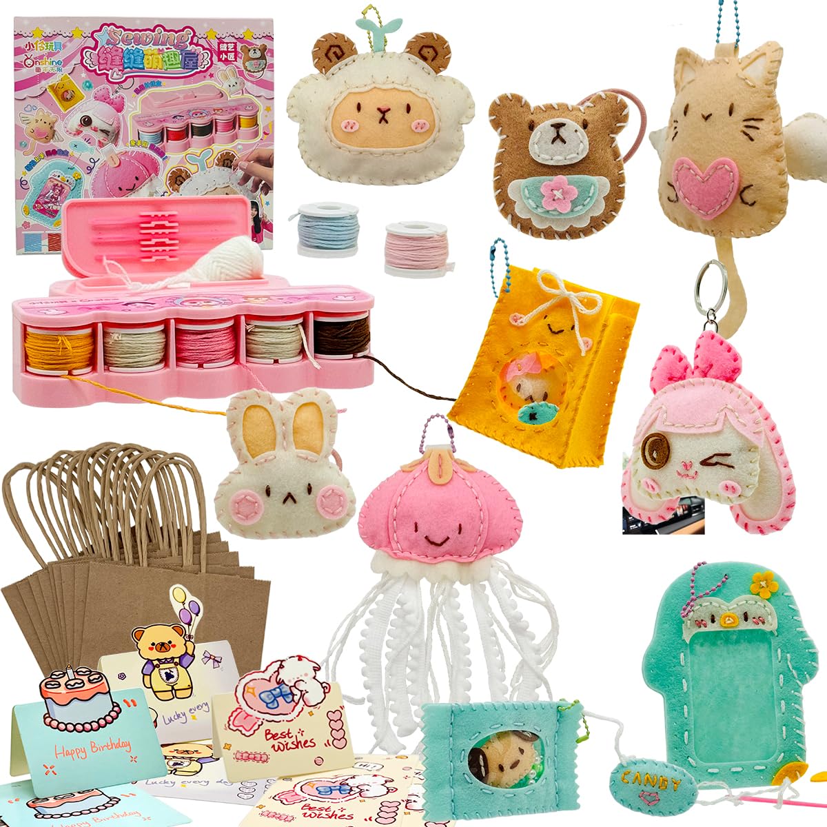 Ferberbears Flet sewing kit open packaging invites safe, beginner-friendly sewing projects for kids.