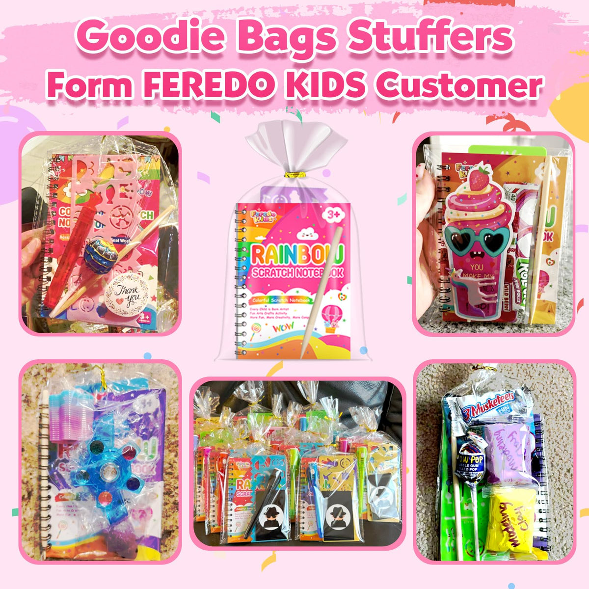 FEREDO KIDS gift bags included for easy party favor presentation