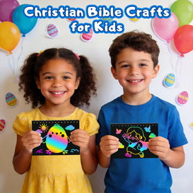 FEREDO KIDS scratch art stencils guide young artists with fun shapes