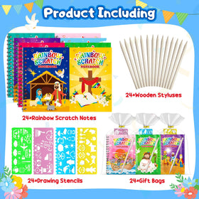 FEREDO KIDS wooden stylus for scratch art and mess-free coloring
