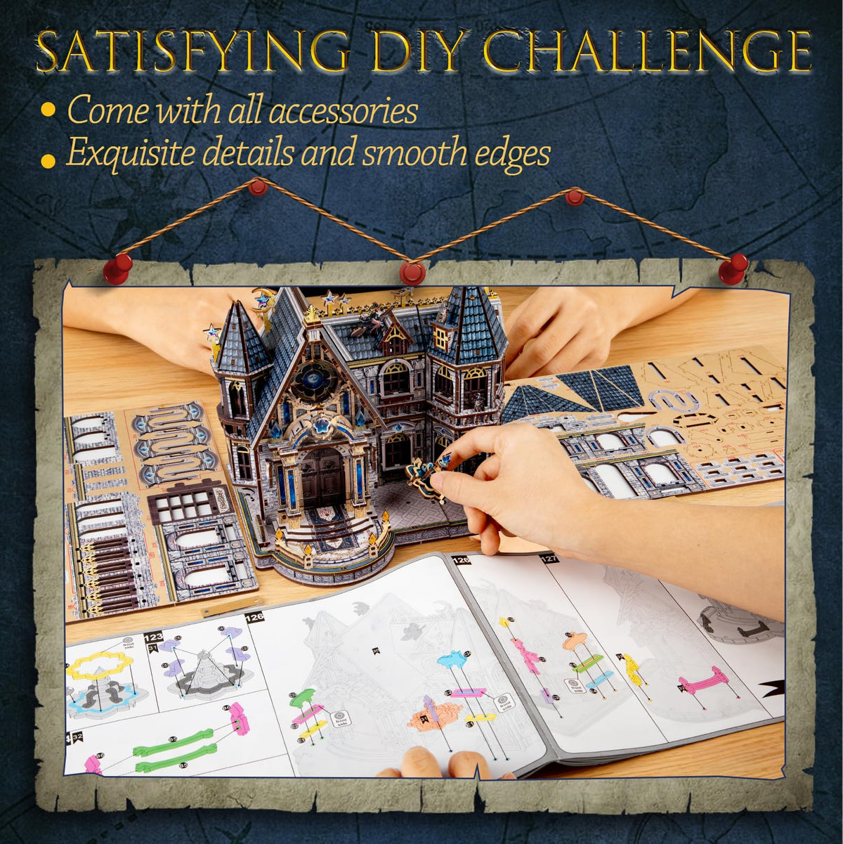 Ferrafay LED 3D puzzle assembly process highlights precision and fit.