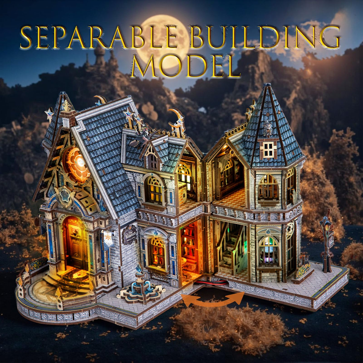 Ferrafay LED 3D puzzle finished lit model ready for display.