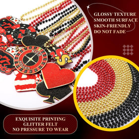 Ferreve gold-red-black beads necklace offers bold color accents for outfits.