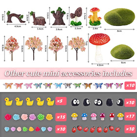FestiVex trees, flowers, and mushrooms form a vivid miniature garden scene.