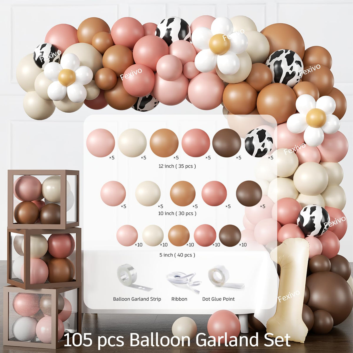 Fexivo all-in-one rodeo decor kit streamlines setup and cleanup.