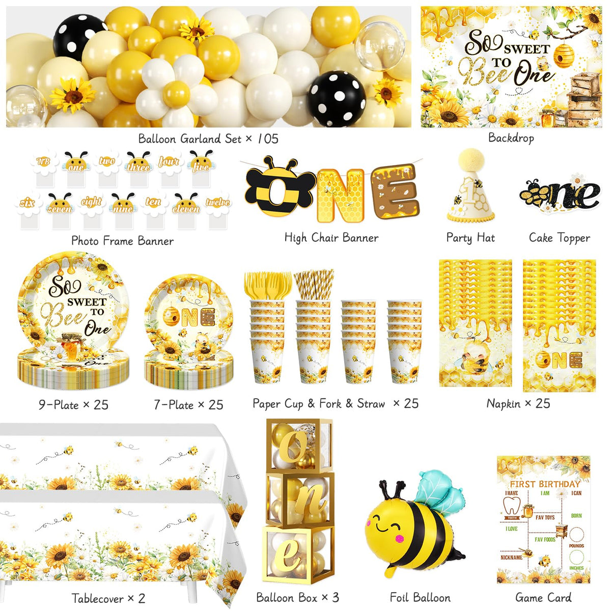 Fexivo balloon arch setup creates a stunning bee-themed entrance.
