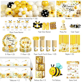 Fexivo balloon arch setup creates a stunning bee-themed entrance.