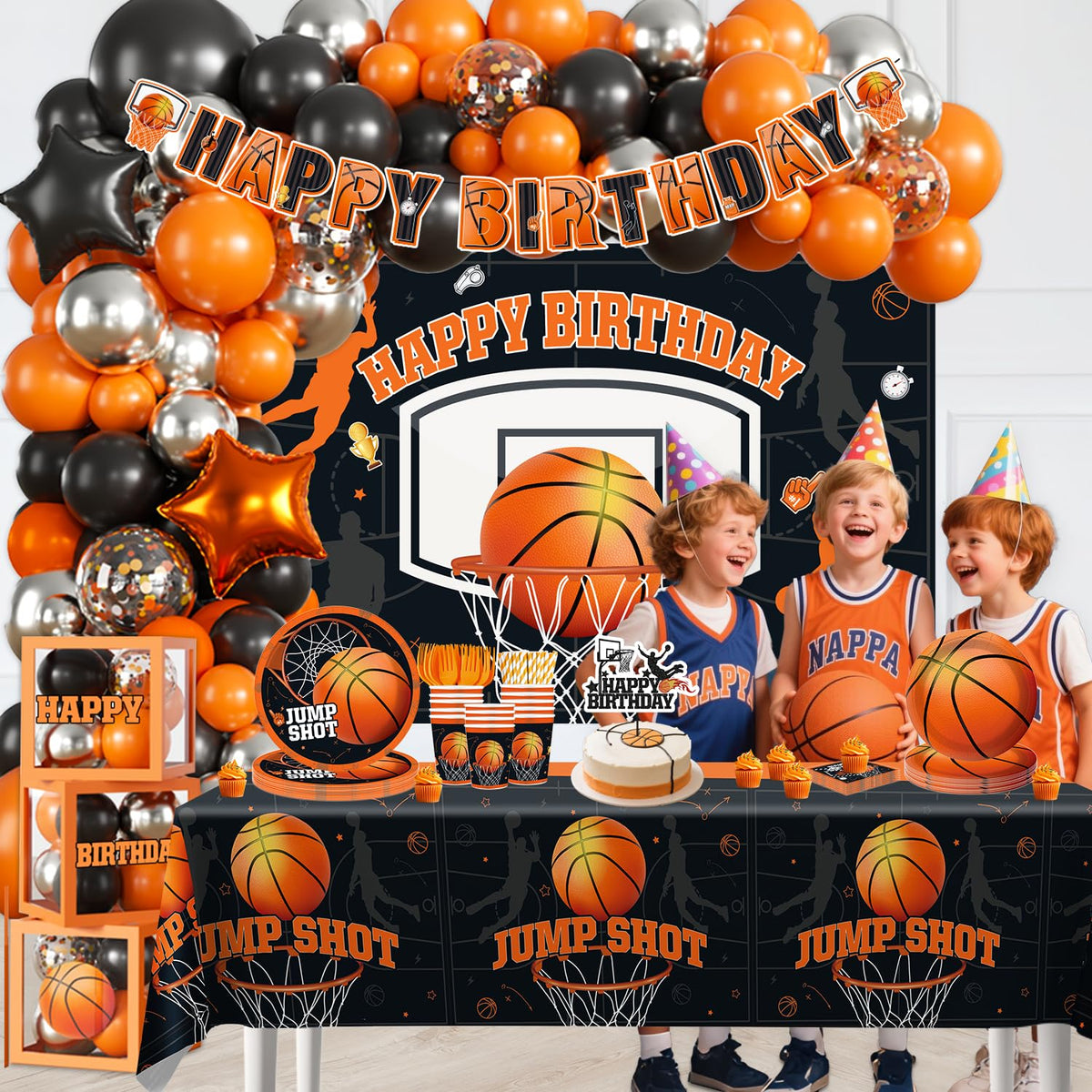 Fexivo foil balloons highlight accents and party atmosphere.