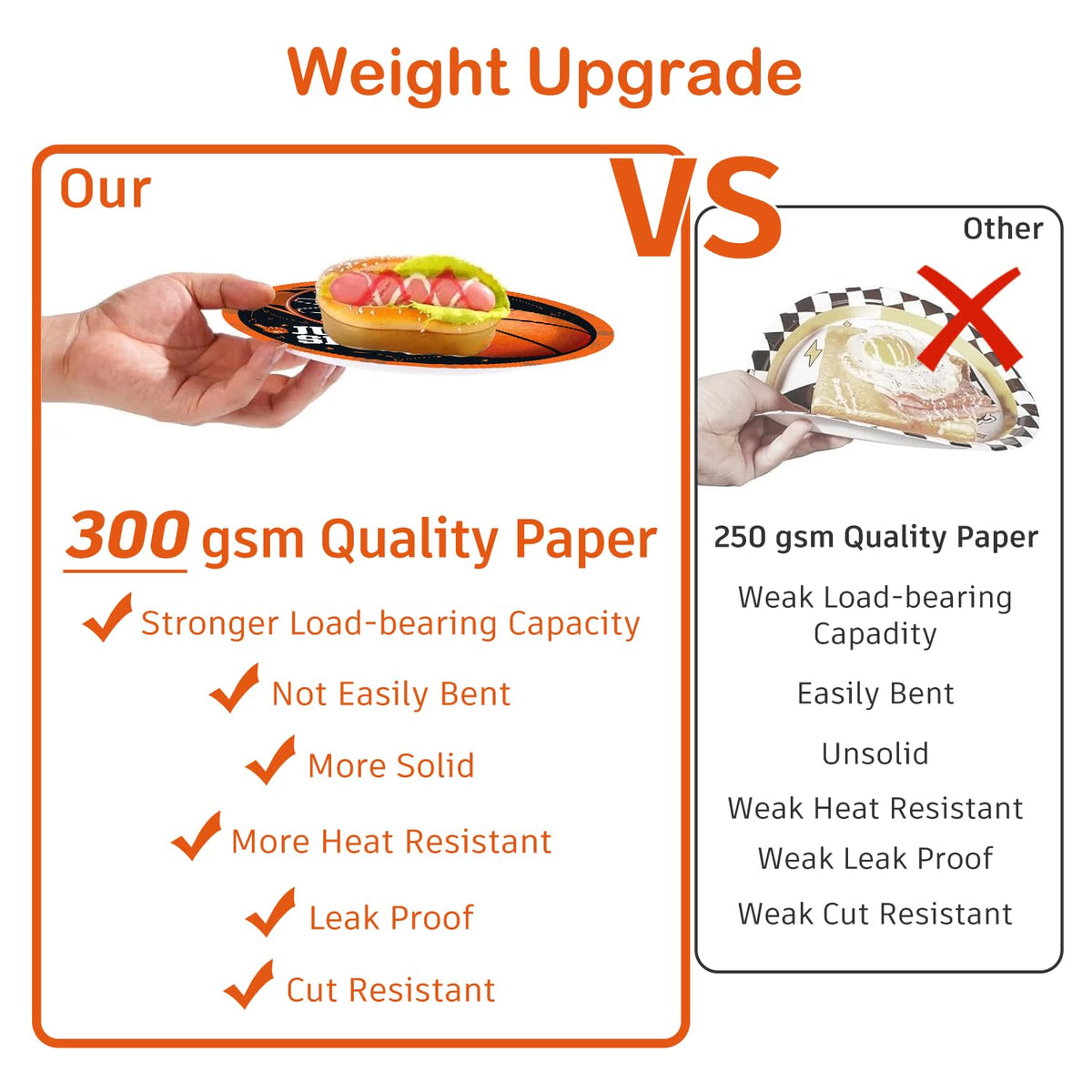Fexivo basketball plates 9inch provide sturdy servings for snacks and desserts.