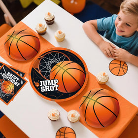 Fexivo basketball tablecloth adds waterproof, oil-resistant protection and easy cleanup.