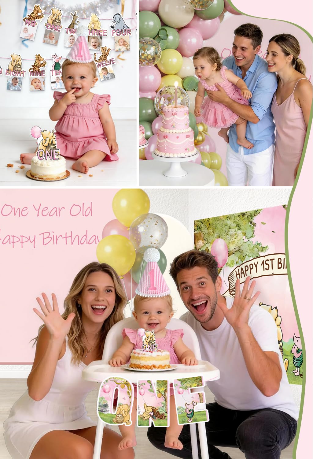 Fexivo bear 1st birthday party hat rounds out the party favors