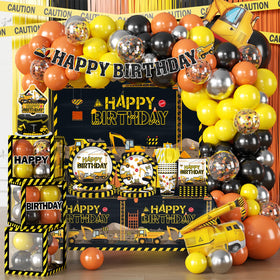 Fexivo construction backdrop 59x39 inches for photo moments