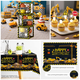 Fexivo construction cups and napkins set for convenient use