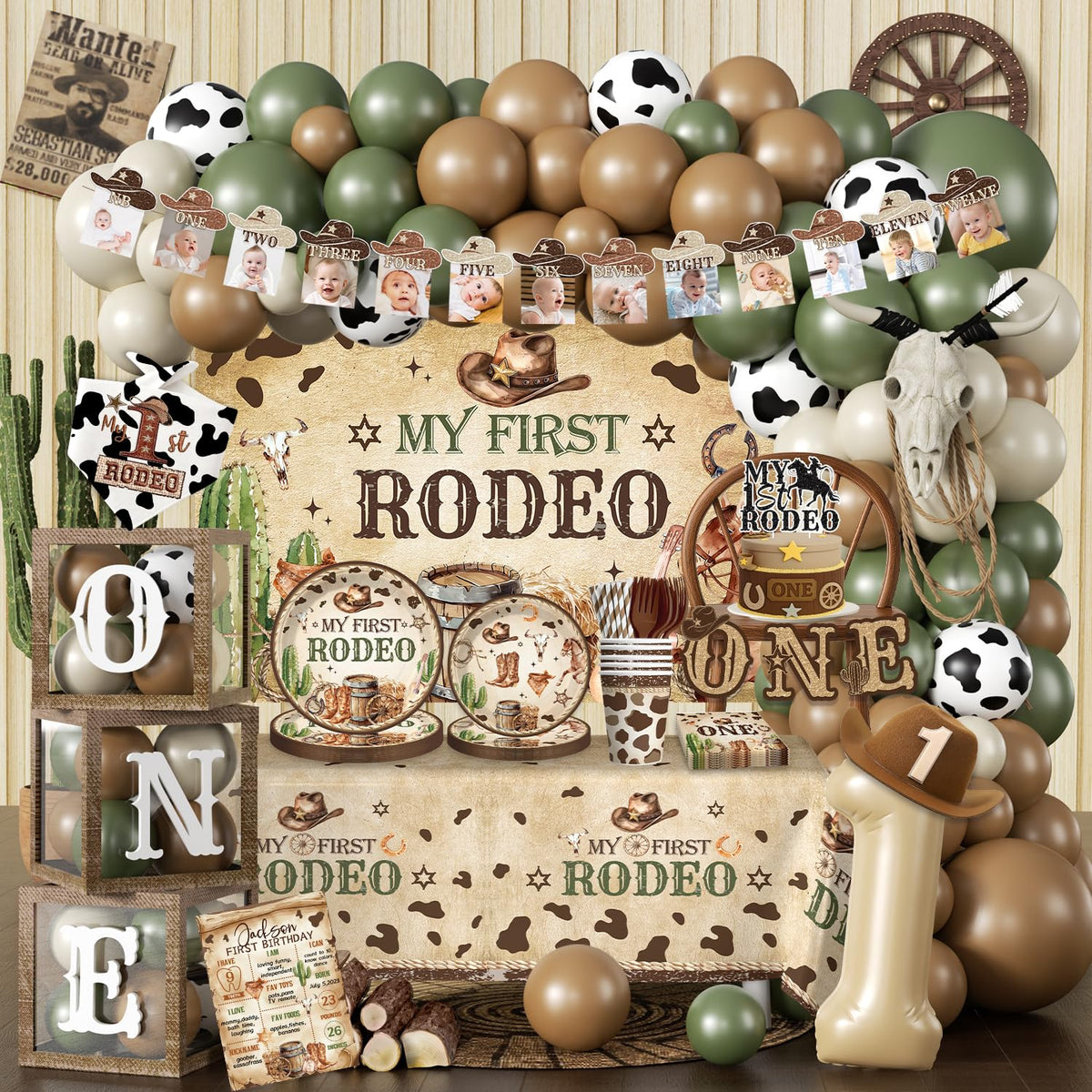 Fexivo first rodeo banner adds festive branding for a memorable birthday party.