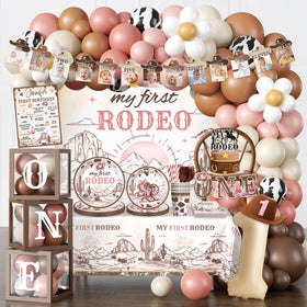 Fexivo first rodeo photo banner perfect for festive birthday photos.