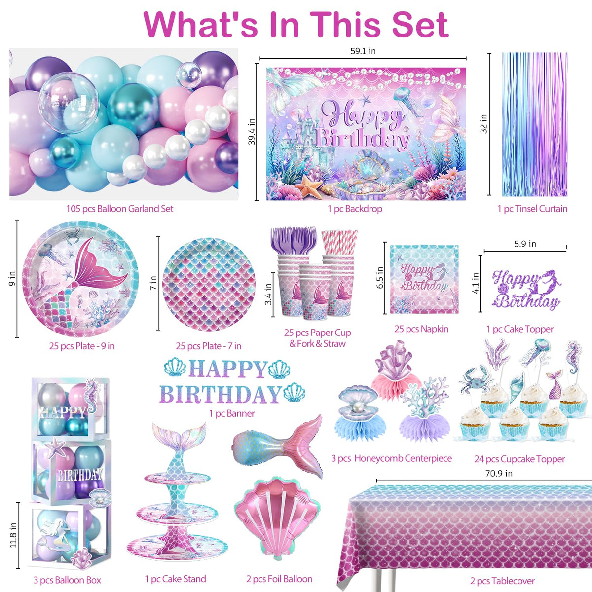 Fexivo Mermaid cupcake stand displays treats with sea-theme charm