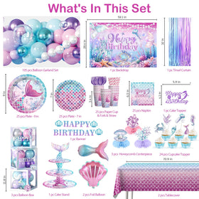 Fexivo Mermaid cupcake stand displays treats with sea-theme charm
