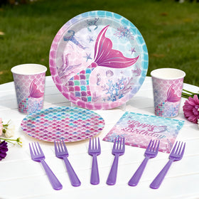 Fexivo Mermaid tablecloth 71x43 inches protects surfaces during meals
