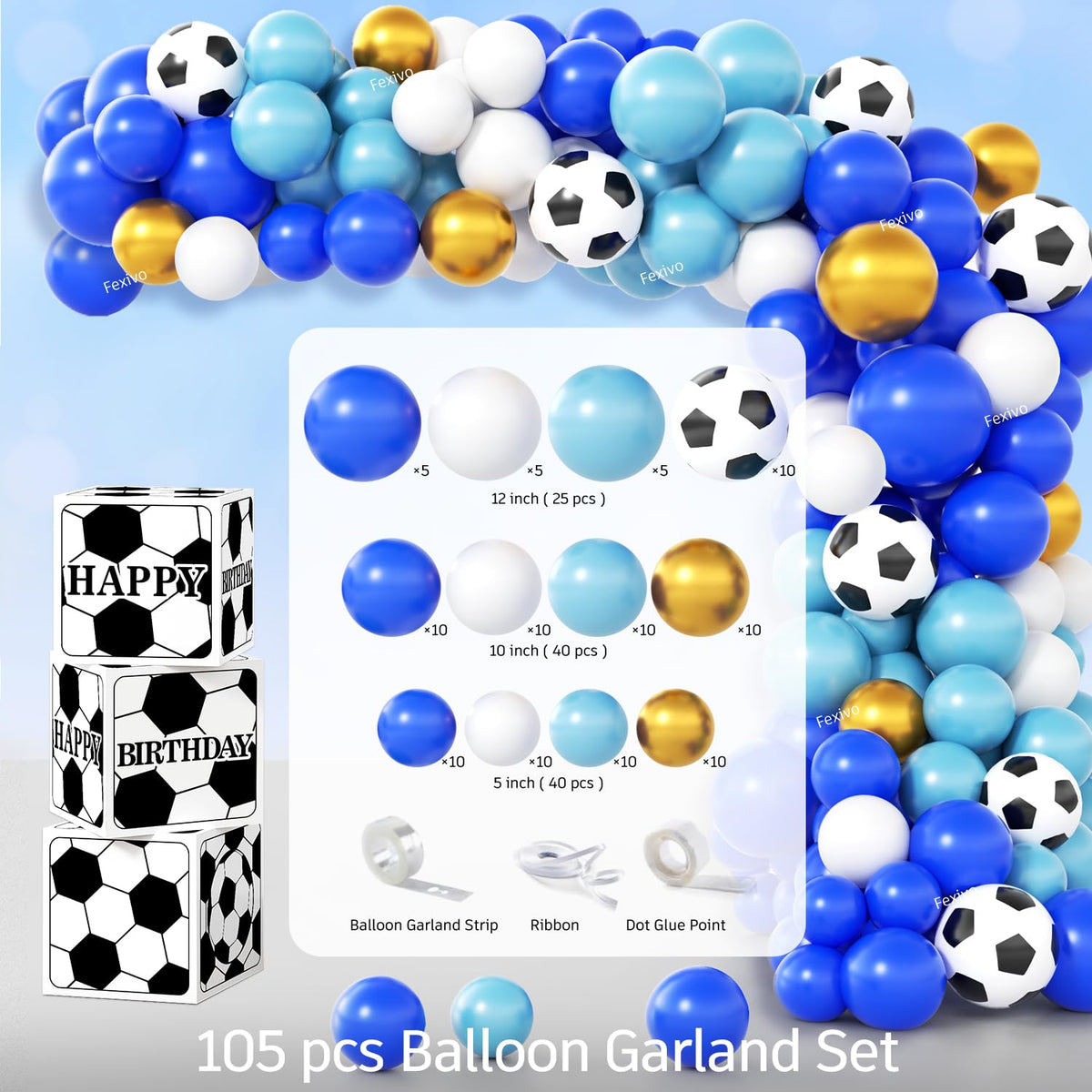 Fexivo soccer latex balloon arch creates a dramatic focal point