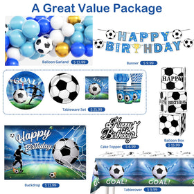 Fexivo soccer balloon boxes add color and excitement to the decor