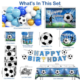 Fexivo soccer birthday backdrop creates a vibrant stadium vibe for photos