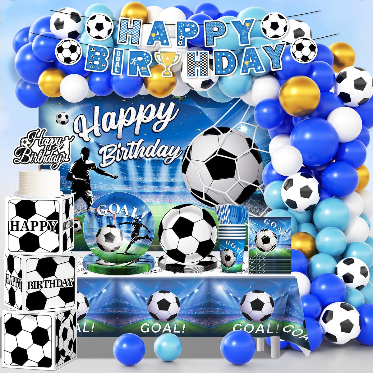 Fexivo soccer birthday banner sets a festive theme for guests