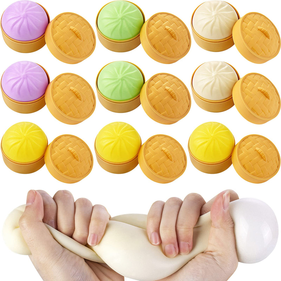 FFNIU dumpling stress ball in assorted colors for satisfying fidget use