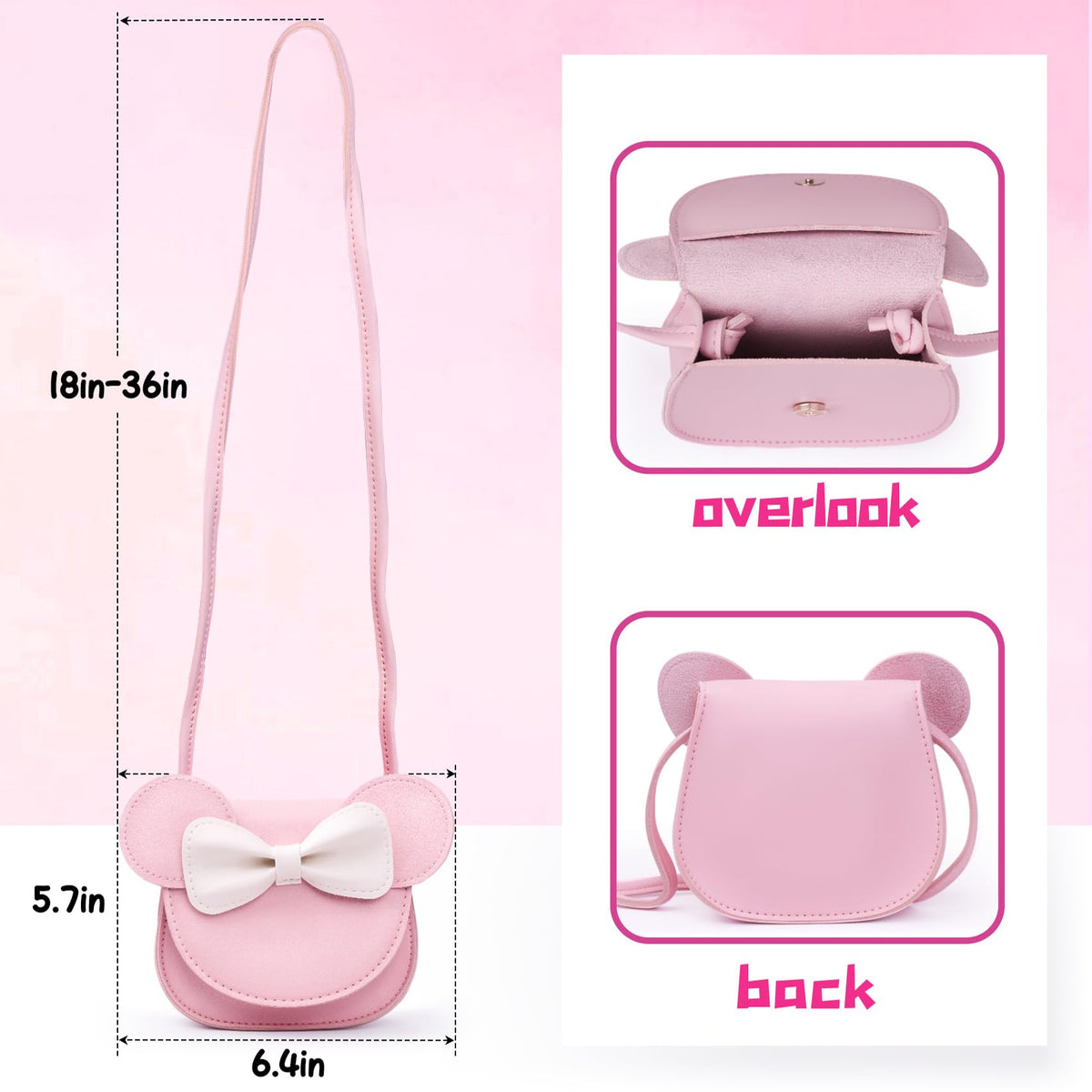 FFTROC crossbody purse keeps pretend items neatly organized during play.