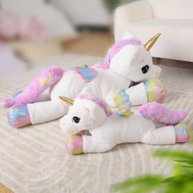 FFxiong 24-inch unicorn plush child-friendly size, safe and huggable for kids.
