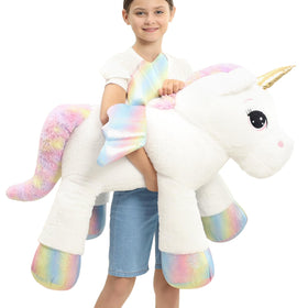 FFxiong giant unicorn pillow 110cm full view for cozy lounging and play