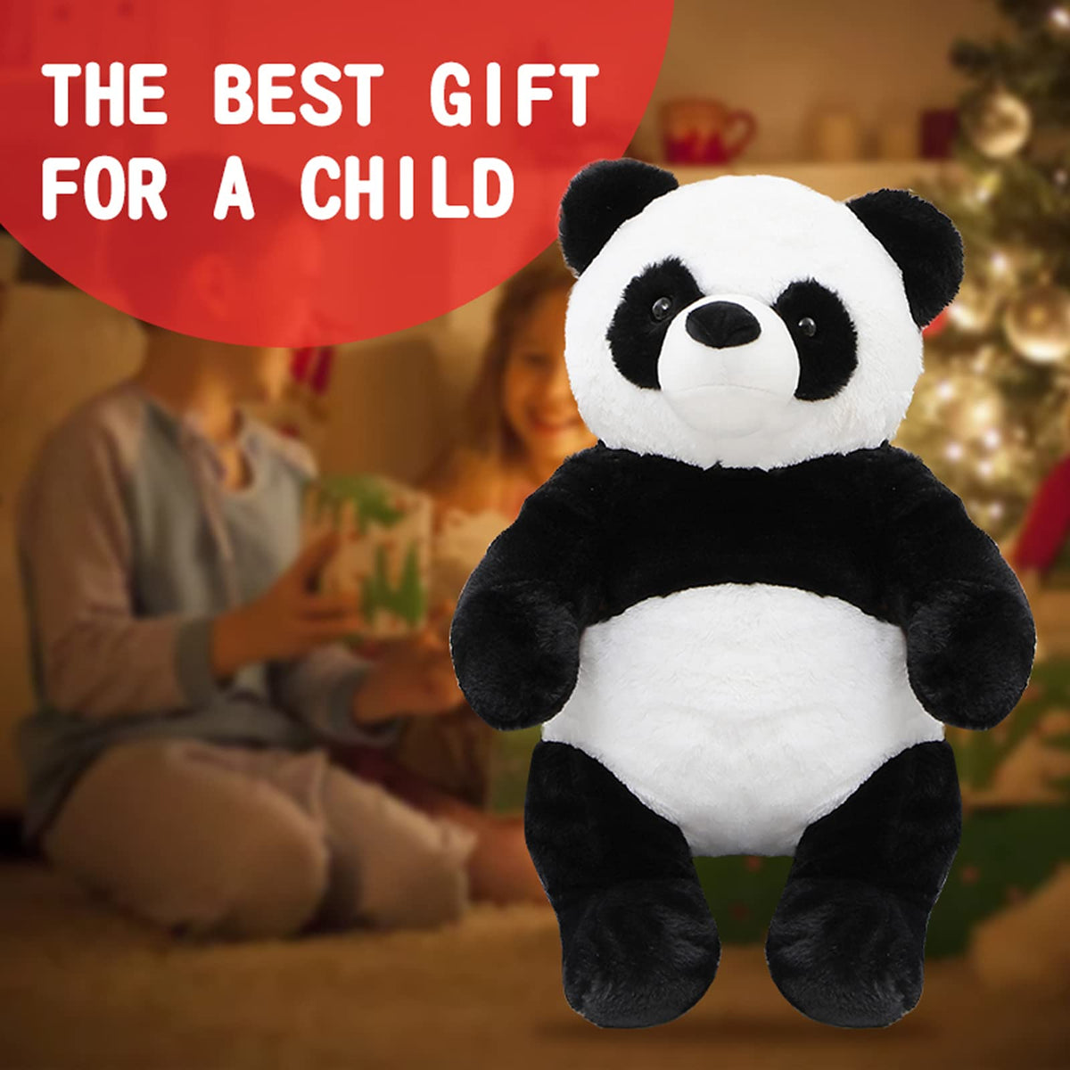 FFxiong panda plush bedtime snuggle scene for nightly comfort.